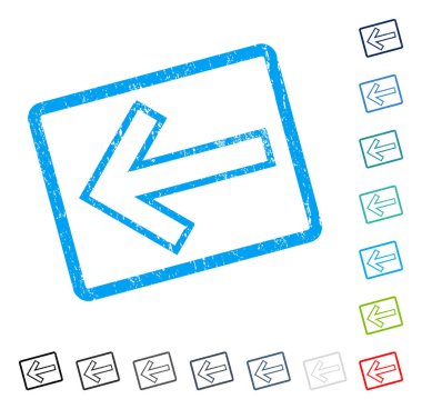 Ok sol simgesi kauçuk filigran