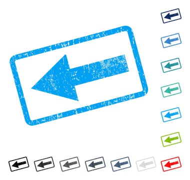 Ok sol simgesi kauçuk filigran