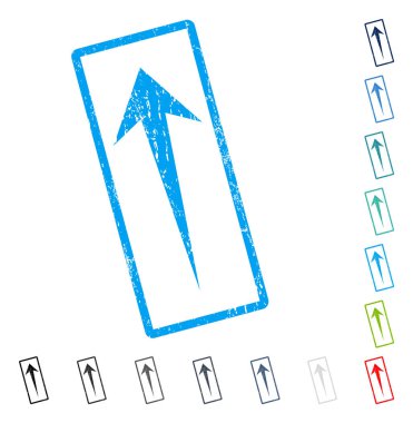 Simge kauçuk filigran yukarı ok