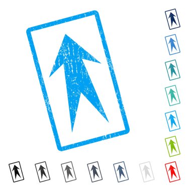 Simge kauçuk filigran yukarı ok