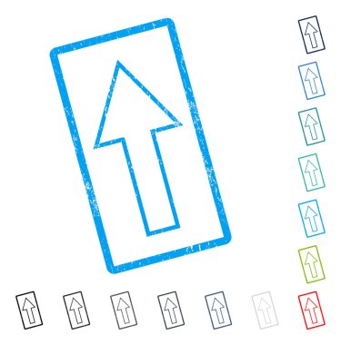 Simge kauçuk filigran yukarı ok