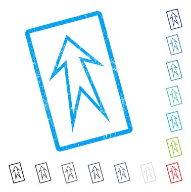 Simge kauçuk filigran yukarı ok