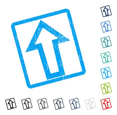 Simge kauçuk filigran yukarı ok