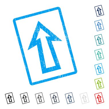 Simge kauçuk filigran yukarı ok