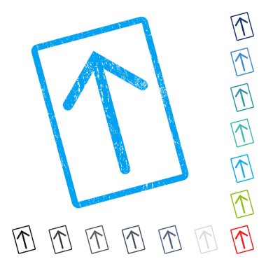 Simge kauçuk filigran yukarı ok