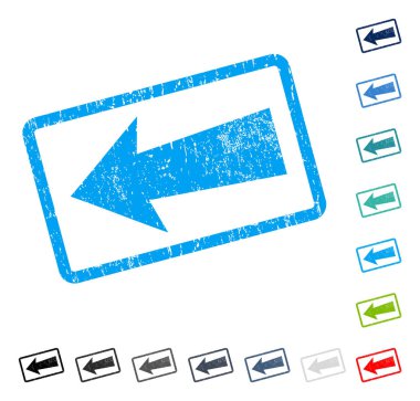 Ok sol simgesi kauçuk filigran