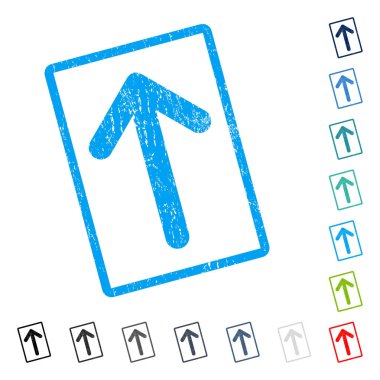 Simge kauçuk filigran yukarı ok