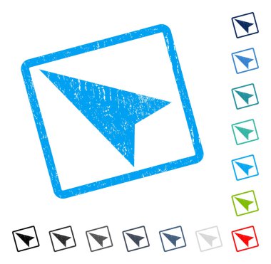 Ok ucu sol yukarı simgesi kauçuk filigran