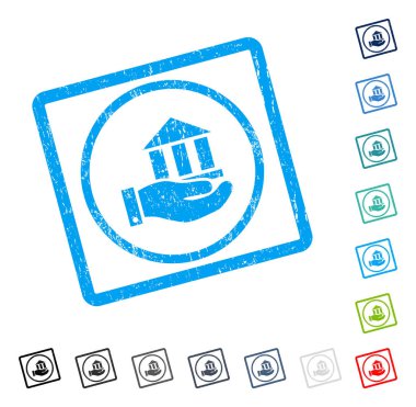 Banka hizmet simgesi kauçuk filigran