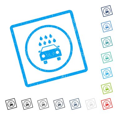 Araba duş simgesi kauçuk filigran