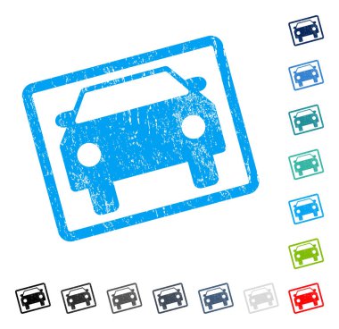 Araba simgesi kauçuk filigran