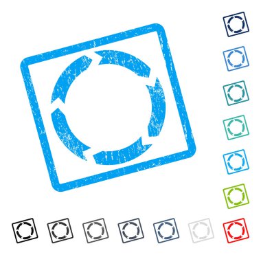 Dolaşım simgesi kauçuk filigran