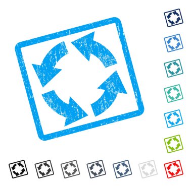 Dolaşım simgesi kauçuk filigran