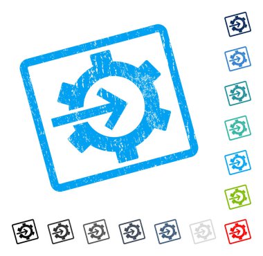 COG Tümleştirme simgesi kauçuk filigran