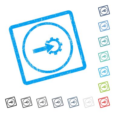 COG Tümleştirme simgesi kauçuk filigran