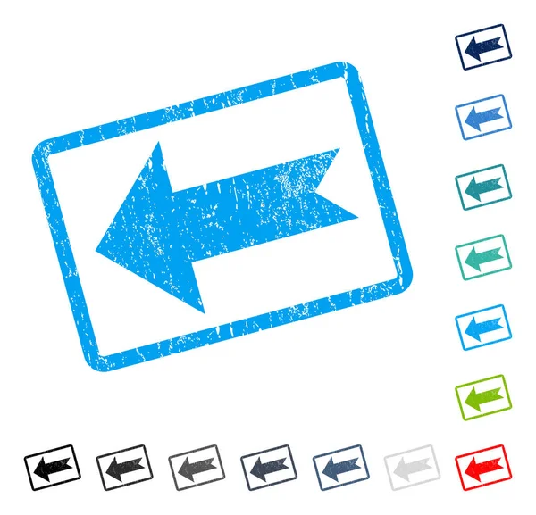 Ok sol simgesi kauçuk filigran