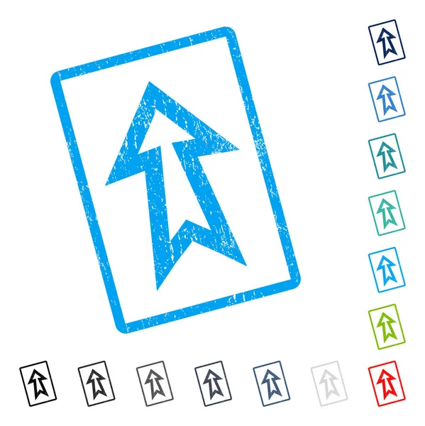 Simge kauçuk filigran yukarı ok