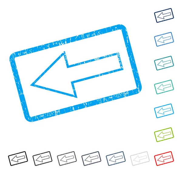 Ok sol simgesi kauçuk filigran