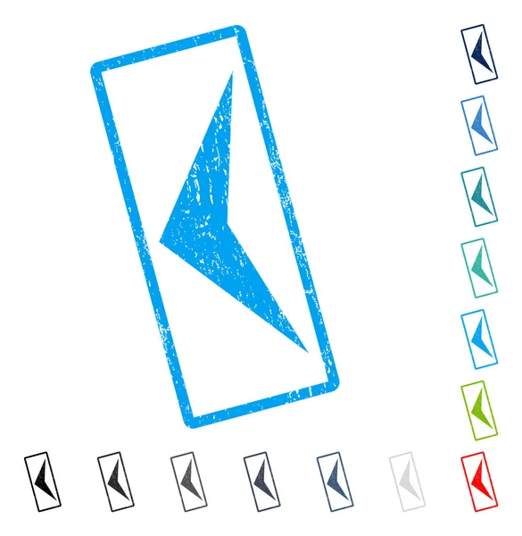 Ok ucu sol simgesi kauçuk filigran