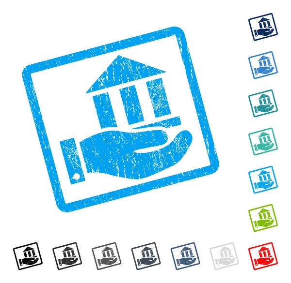 Banka hizmet simgesi kauçuk filigran