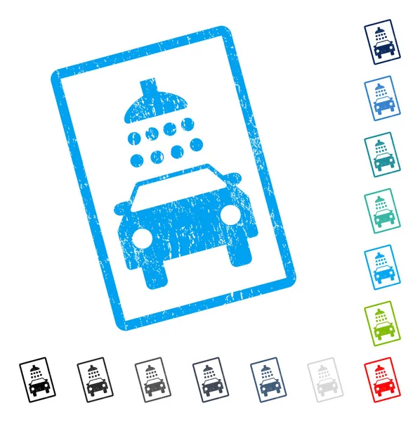 Araba duş simgesi kauçuk filigran