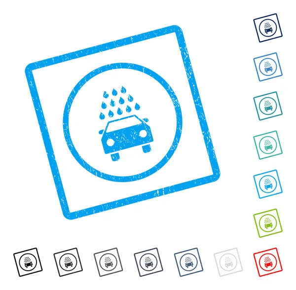 Oto yıkama simgesi kauçuk filigran