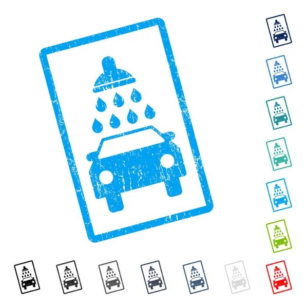 Oto yıkama simgesi kauçuk filigran