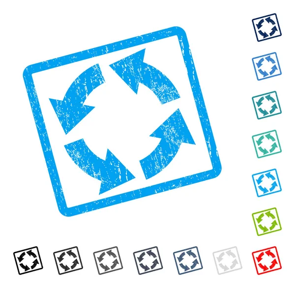 Dolaşım simgesi kauçuk filigran