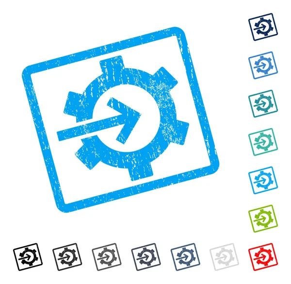 COG Tümleştirme simgesi kauçuk filigran