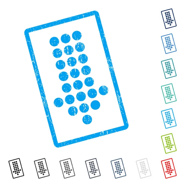 Noktalı ok simgesi kauçuk filigran aşağı