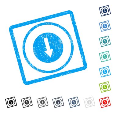 Yuvarlak ok simgesi kauçuk filigran