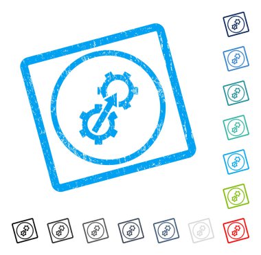 Dişli Tümleştirme simgesi kauçuk filigran