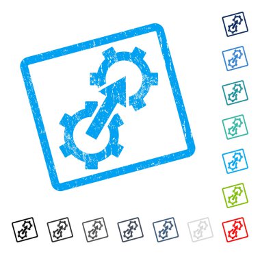 Dişli Tümleştirme simgesi kauçuk filigran