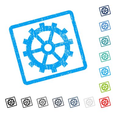 Dişli simgesini kauçuk filigran