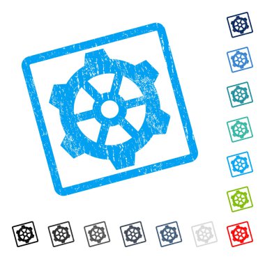 Dişli simgesini kauçuk filigran