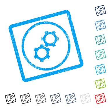 Gears'ı simgesi kauçuk filigran