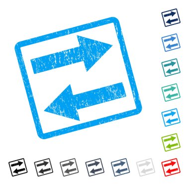 Yatay Çevir ok simge kauçuk filigran