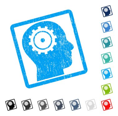 Akıl simgesi kauçuk filigran