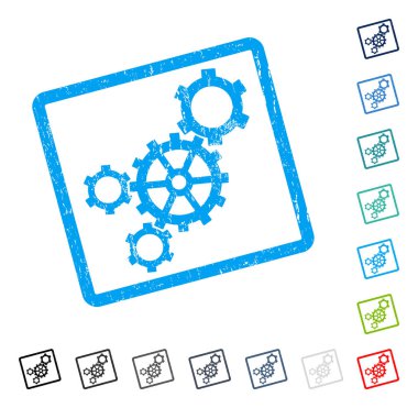 Mekanizması simgesi kauçuk filigran