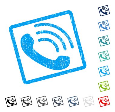 Telefon simgesi kauçuk filigran