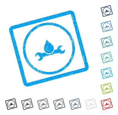 Sıhhi tesisat simgesi kauçuk filigran