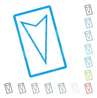 İşaretçi simgesi kauçuk filigran aşağı