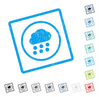 Yağmur bulutu simgesi kauçuk filigran