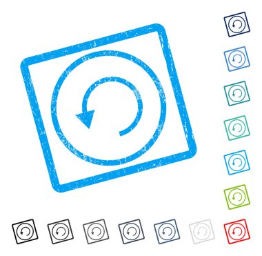 Saatin tersi yönde simgesini kauçuk filigran döndürmek