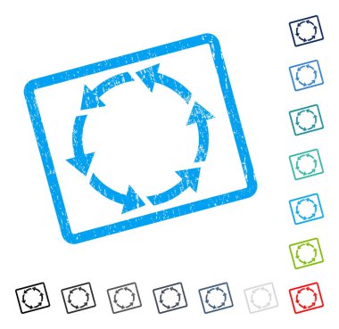 Saatin tersi yönde simgesini kauçuk filigran döndürmek