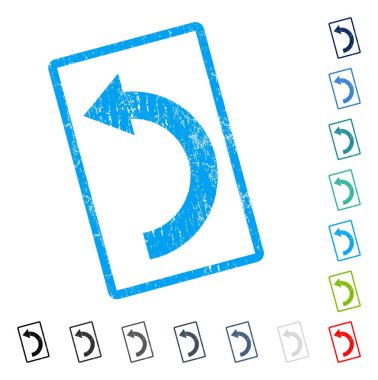 Sol simgesi kauçuk filigran döndürmek