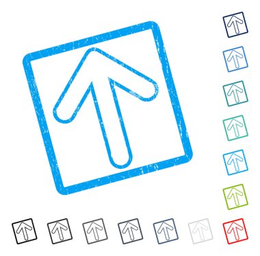 Simge kauçuk filigran yukarı yönlü ok