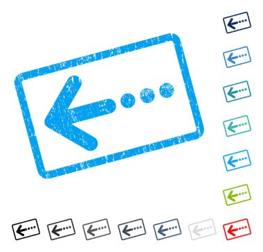 Sol simgesi kauçuk filigranı göndermek