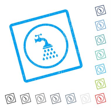 Duş musluk simgesi kauçuk filigran