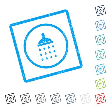 Duş simgesi kauçuk filigran